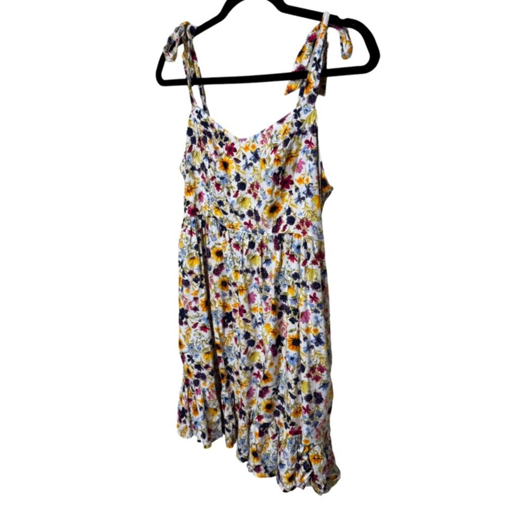 Old Navy Tie-Shoulder Fit & Flare Floral Cami Mini Dress- Wildflowers Size MP - Picture 3 of 6